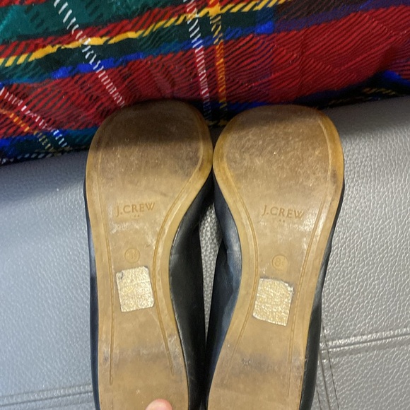 J Crew black leather flats; size 8.5 - Picture 3 of 4
